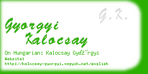 gyorgyi kalocsay business card